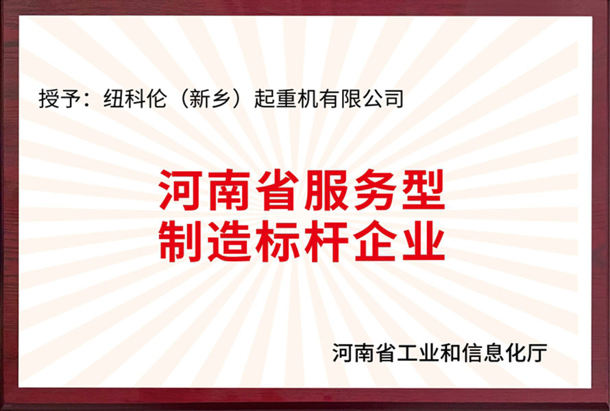 河南省服務(wù)型制造標桿企業(yè)